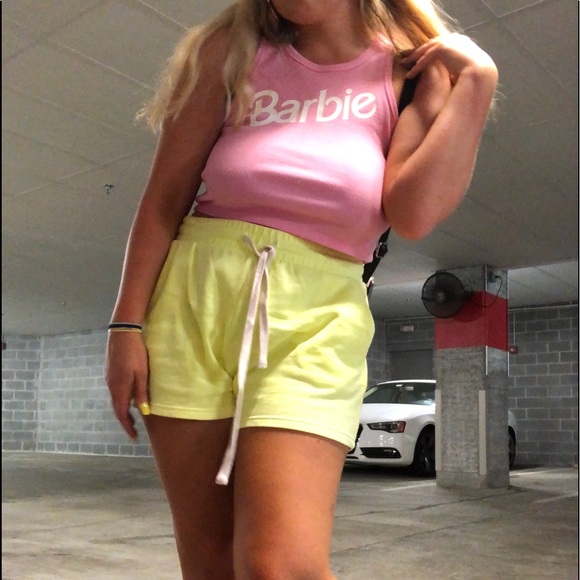 aerie neon biker shorts